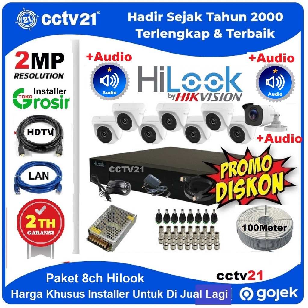 Jual Paket Kamera Camera Cctv Hilook By Hikvision Audio Mp Kabel