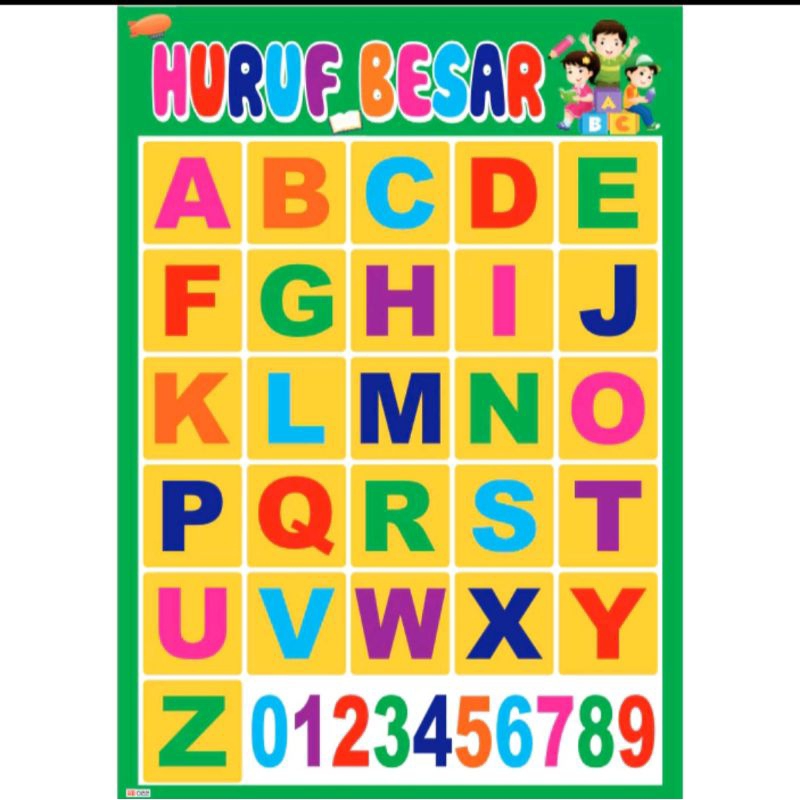 Jual Poster Edukasi Anak/poster abc, angka,hijaiyah, dll | Shopee Indonesia