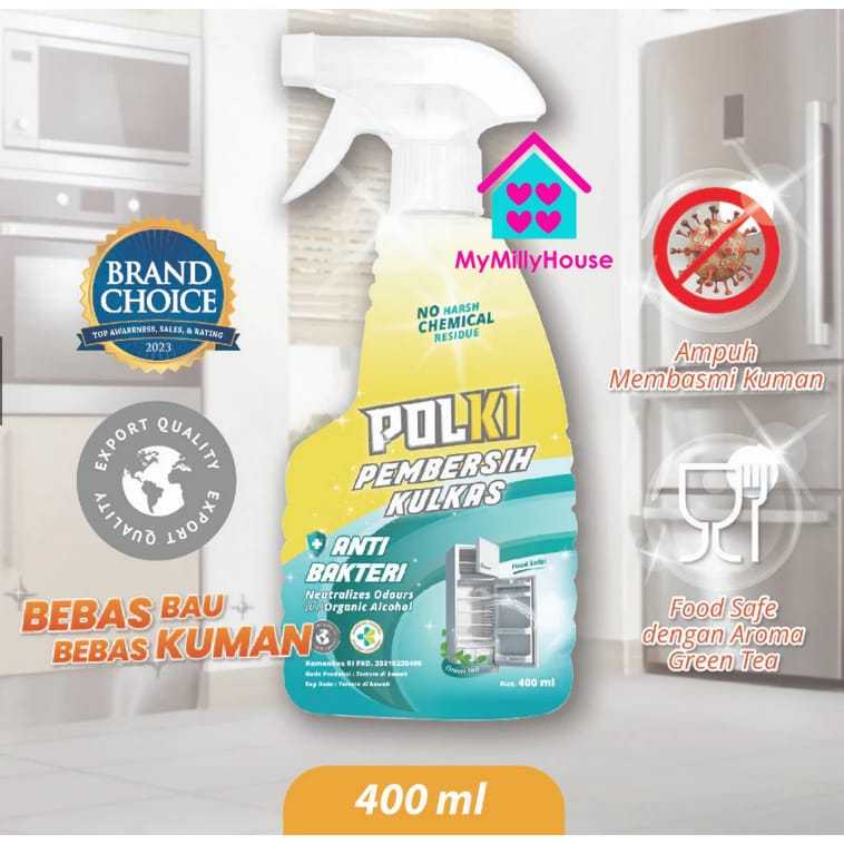 Jual POLKI Pembersih Kulkas Dan Kitchen 400ml BANDUNG | Shopee Indonesia