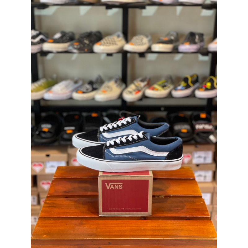 Jual Vans Oldskool Black Blue | Shopee Indonesia