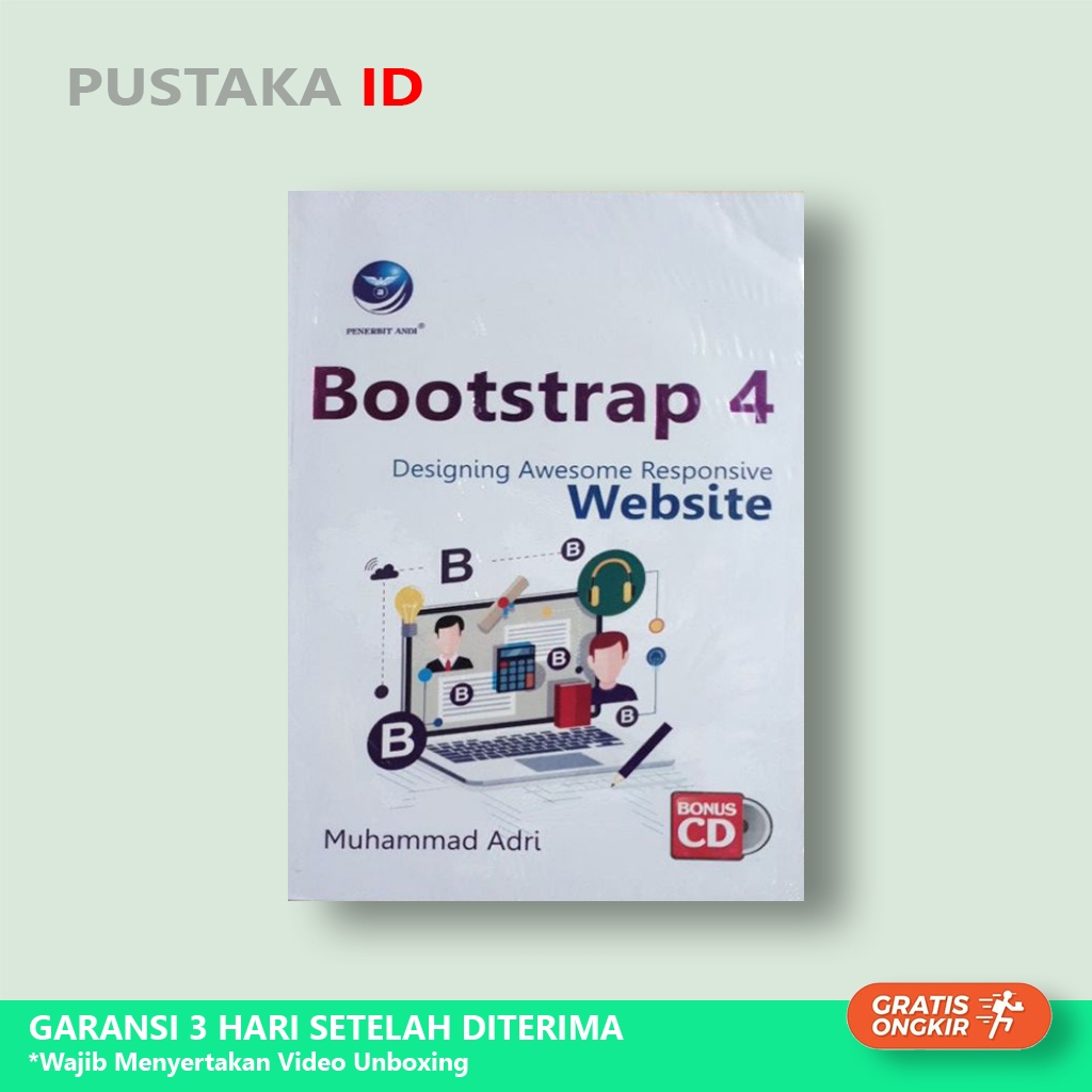 Jual Buku Bootstrap 4, Designing Awesome Responsive Website + cd ...