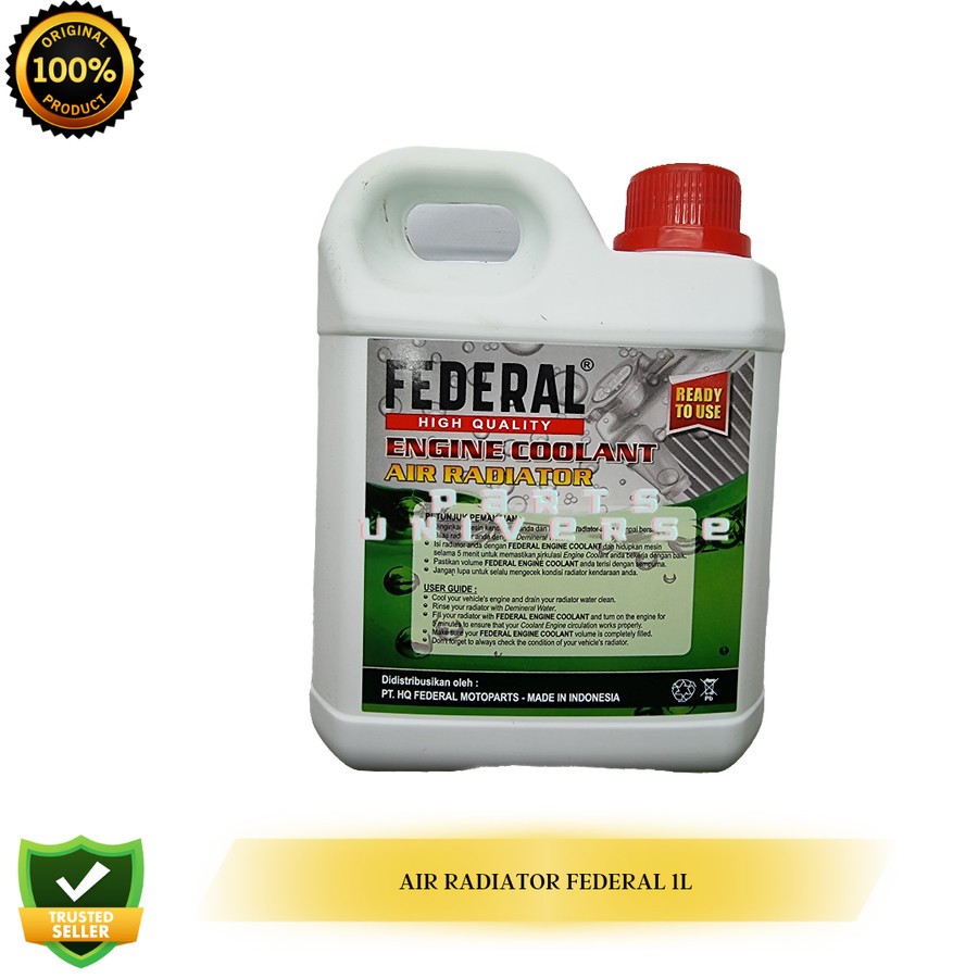 Jual AIR RADIATOR ENGINE COOLANT FEDERAL HIGH QUALITY FED HQ 1L ...