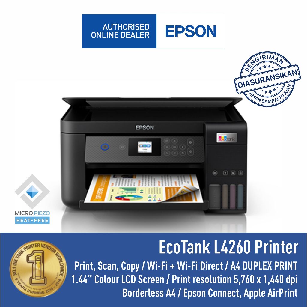 Jual Printer Epson L4260 L-4260 L 4260 Pengganti L4160 Wi-Fi All-in-One ...