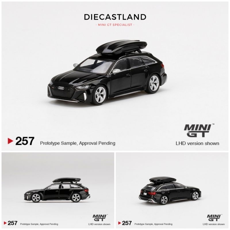 Jual Mini GT #257 Audi RS 6 Avant Mythos Black Metallic w/ Roof