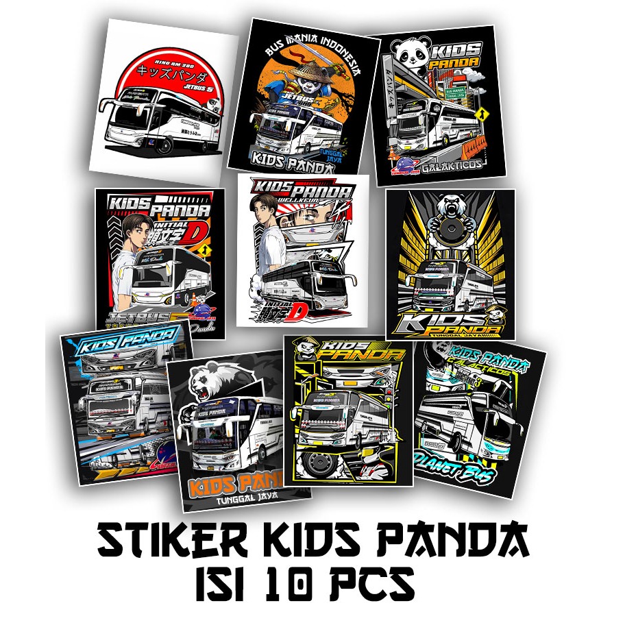 Jual Stiker Bus Kids panda sticker bis telolet jetbus 3 dan jb5 jet bus ...