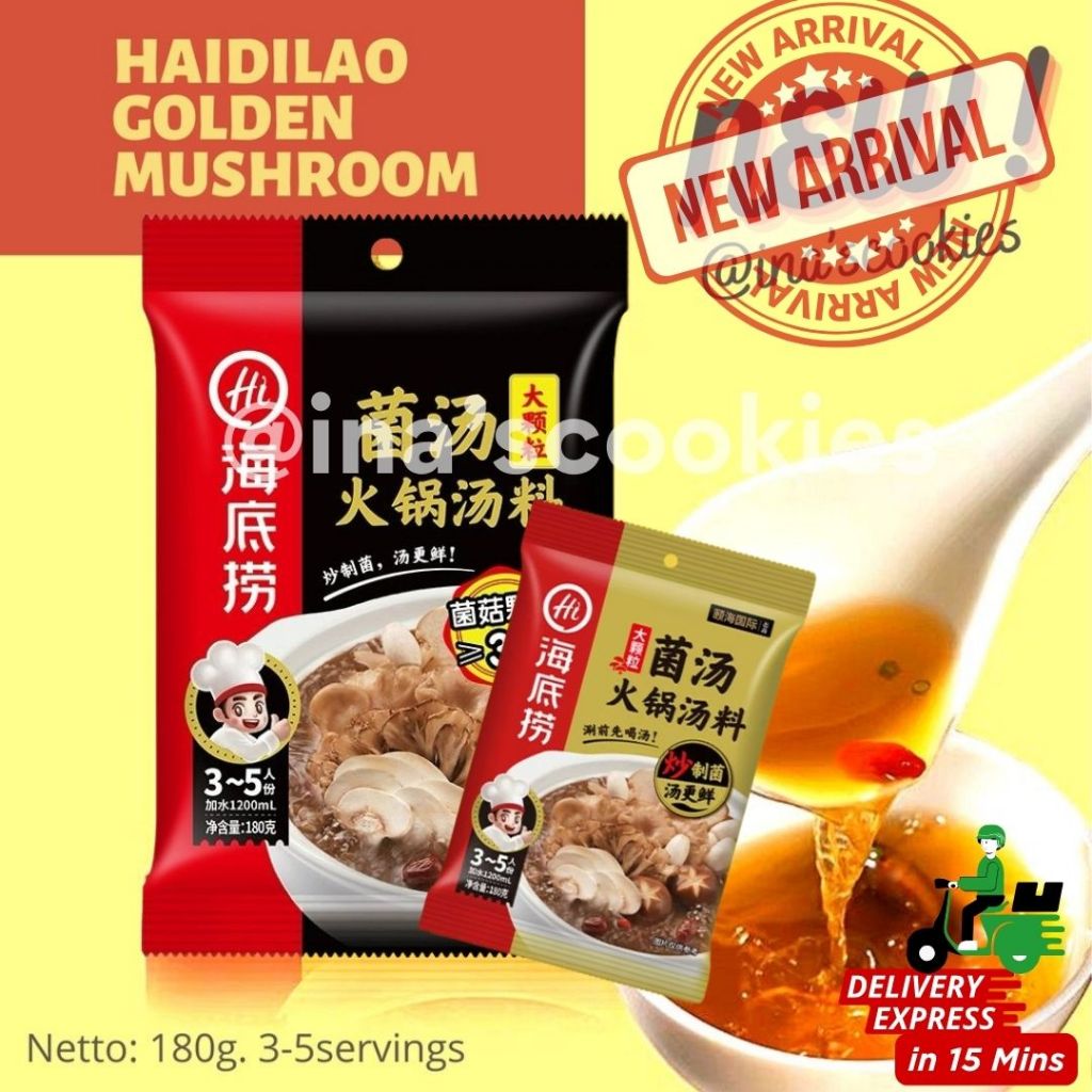 Jual Haidilao Golden Mushroom Hotpot Base Kuah Shabu Suki Kaldu Jamur G Shopee Indonesia