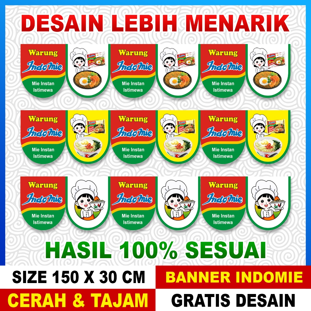 Jual Banner Renda Warmindo Banner Spanduk Warung Indomie Shopee