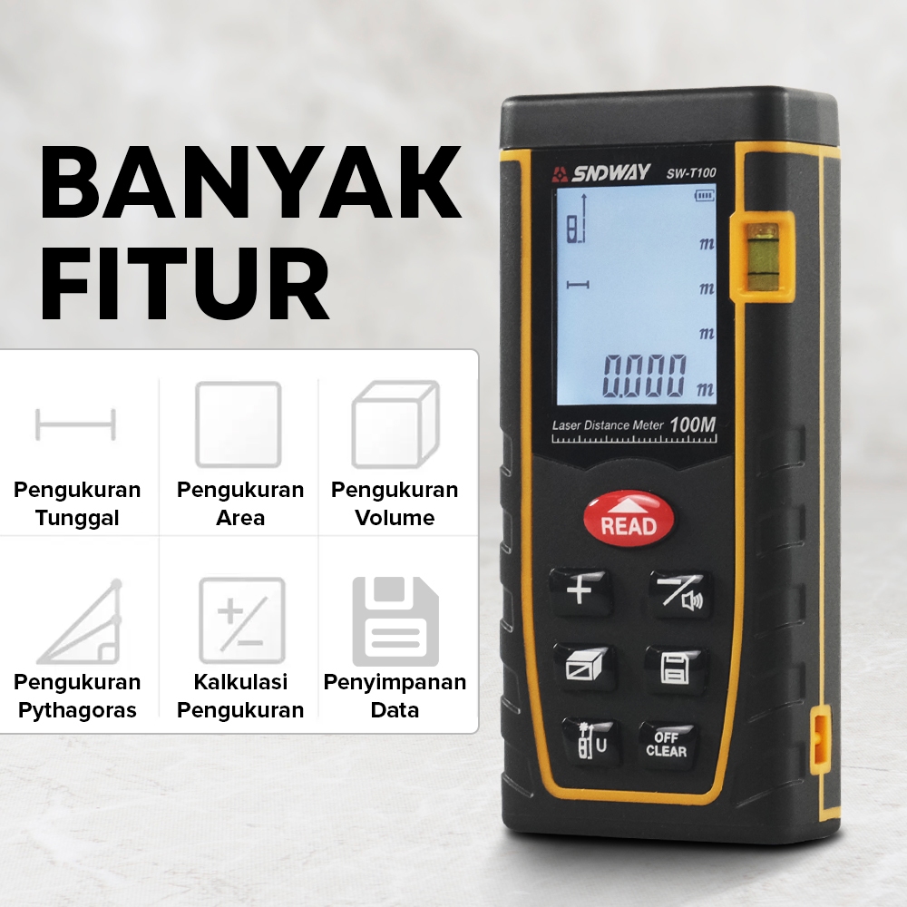 Jual Meteran digital Distance Meter Laser Distometer 100 Meter | Shopee ...