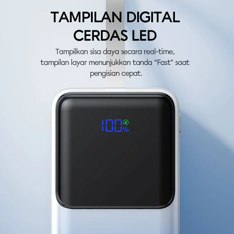 VIVAN Powerbank 30000mAh Fast Charging PD 22.5W 2 Input & 3 Output VPB-D30 Garansi 18 Bulan