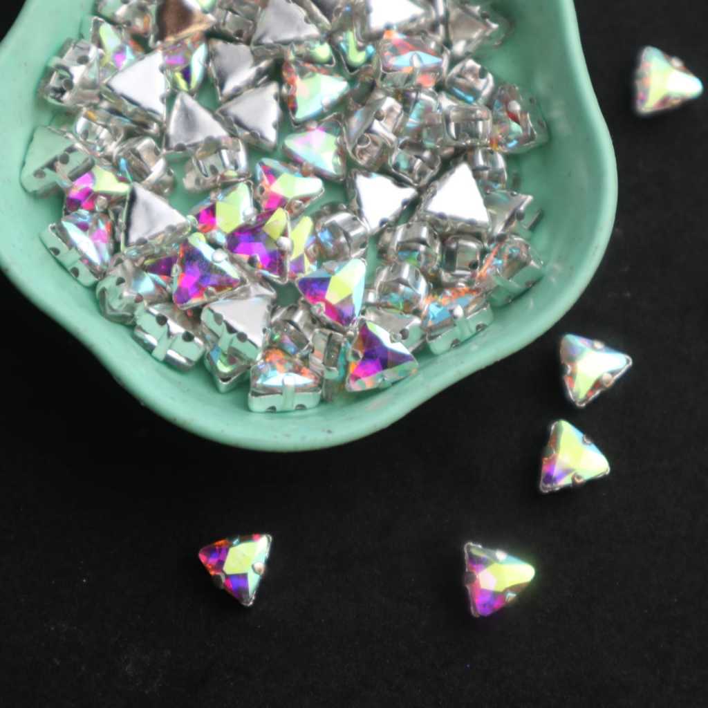 Jual Rhinestone Crystal Cangkang Triangle Mm Payet Cangkang Premium Pcs Shopee Indonesia