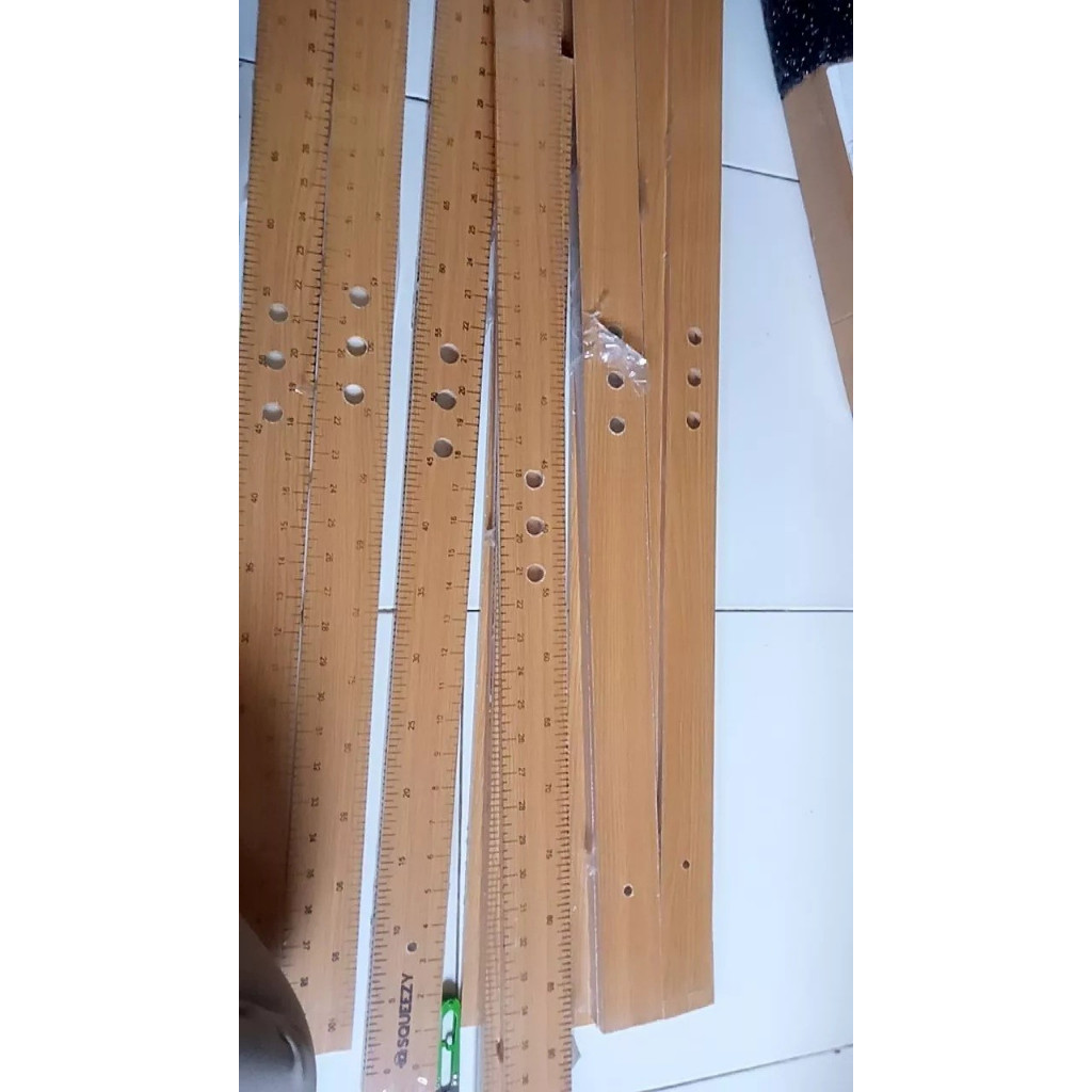 Jual Penggaris Kayu Panjang 100m/Ruler Partikel Kayu MDF/Garisan Tebal ...