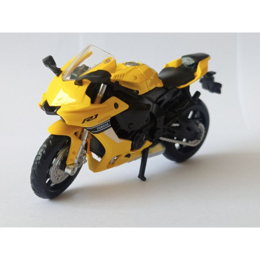 Jual Diecast Motor Yamaha YZF-R1 kuning miniatur motor sport koleksi ...