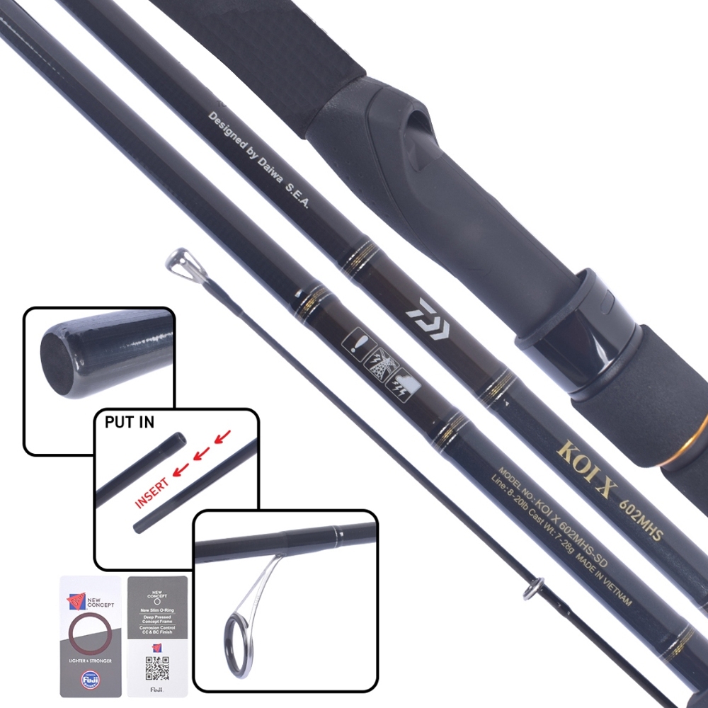 Jual Joran Spinning DAIWA KOI X 602MS | 602MHS | Harian Ikan Mas ...