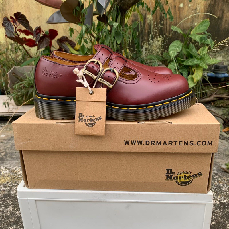 Dr martens mary jane cherry red best sale