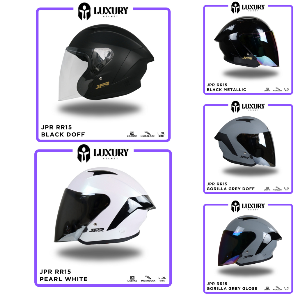 Jual Helm Half Face JPX JPR RR15 Solid Paket Ganteng | Shopee Indonesia