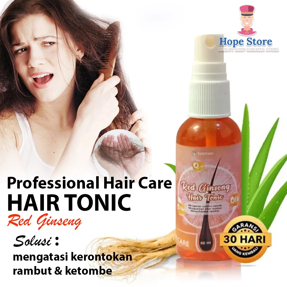 Spray Penumbuh Penyubur Rambut Botak Yurizumi Red Ginseng Hair Tonic 60ml | AutoStock