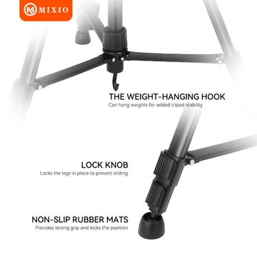 MIXIO 3366PRO 135CM Tripod Bluetooth Remote Bag For Photography Kamera Cellphone DSLR Tripod