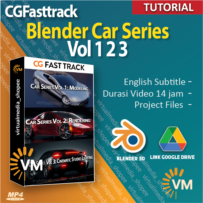 Jual TUTORIAL CG FAST TRACK 3D BLENDER CAR SERIES VOL 1 2 3 MODELING
