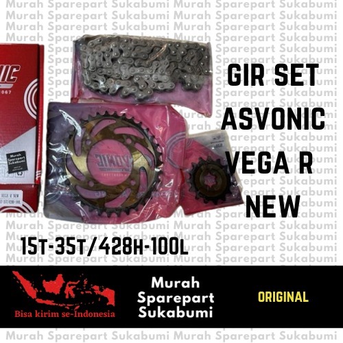 Jual Gir Set/ Gear Set/ Drive Chain Kit yamaha vega r new SS ASVONIC