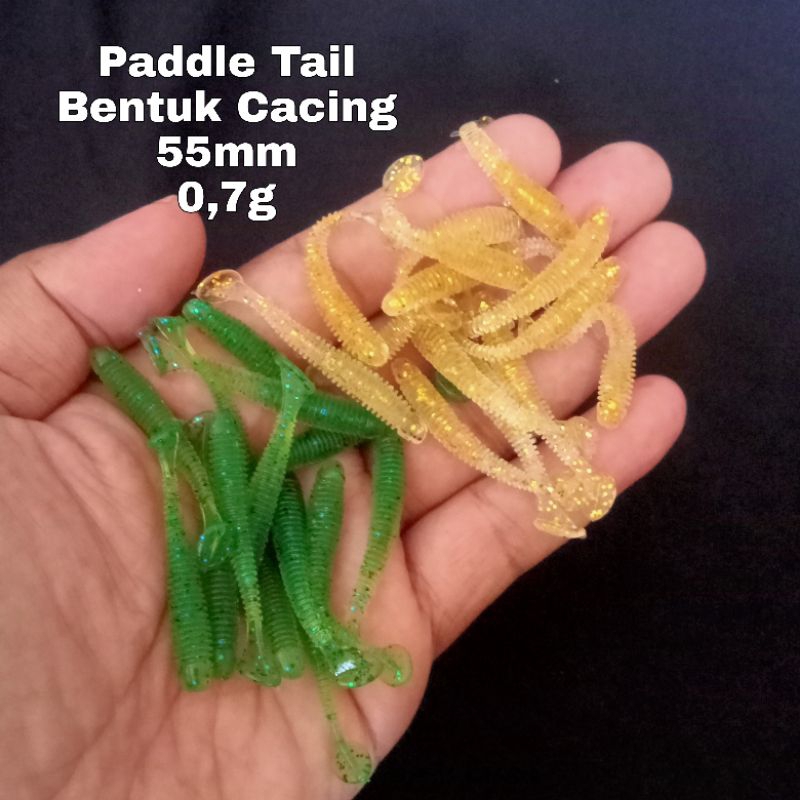 Jual Umpan Pancing Softlure Paddle Tail Bentuk Cacing Untuk Gt