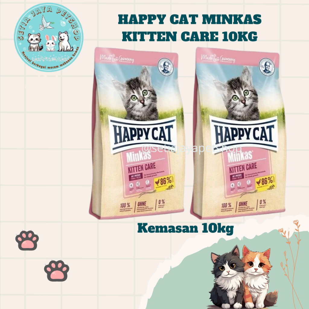 Jual Makanan Kucing - Happy Cat Kitten Care 10 KG (Mohon Baca Deskripsi ...