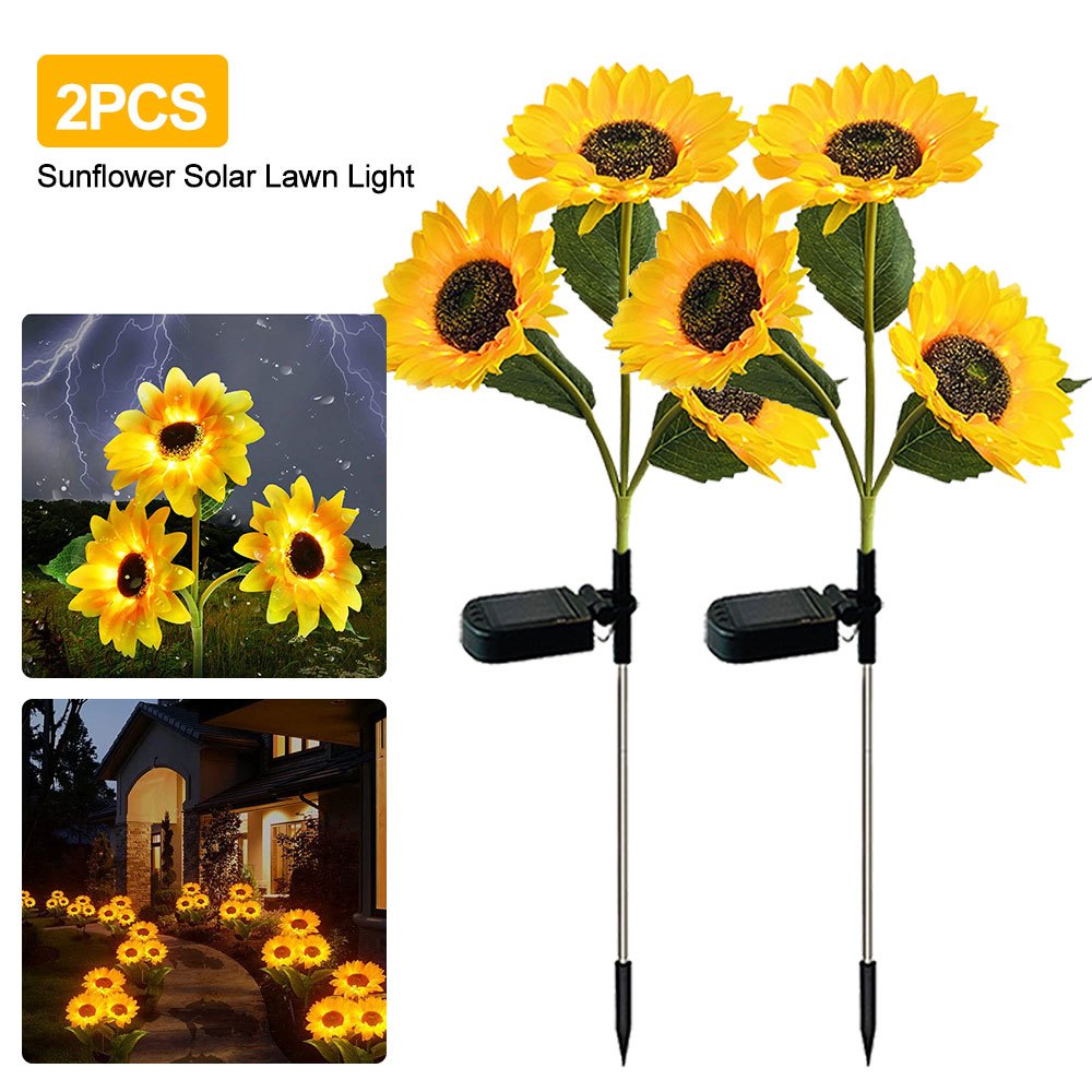 Jual Lampu Bunga Solar Matahari 3 Kepala LED Simulasi Luar Ruangan ...