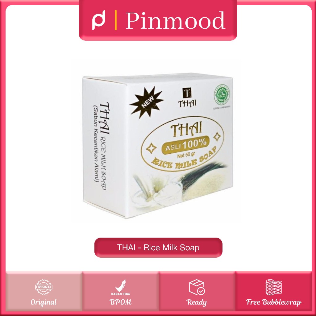 Jual THAI RICE MILK SOAP ( 50 g ) Sabun Beras Susu With Rice Bran