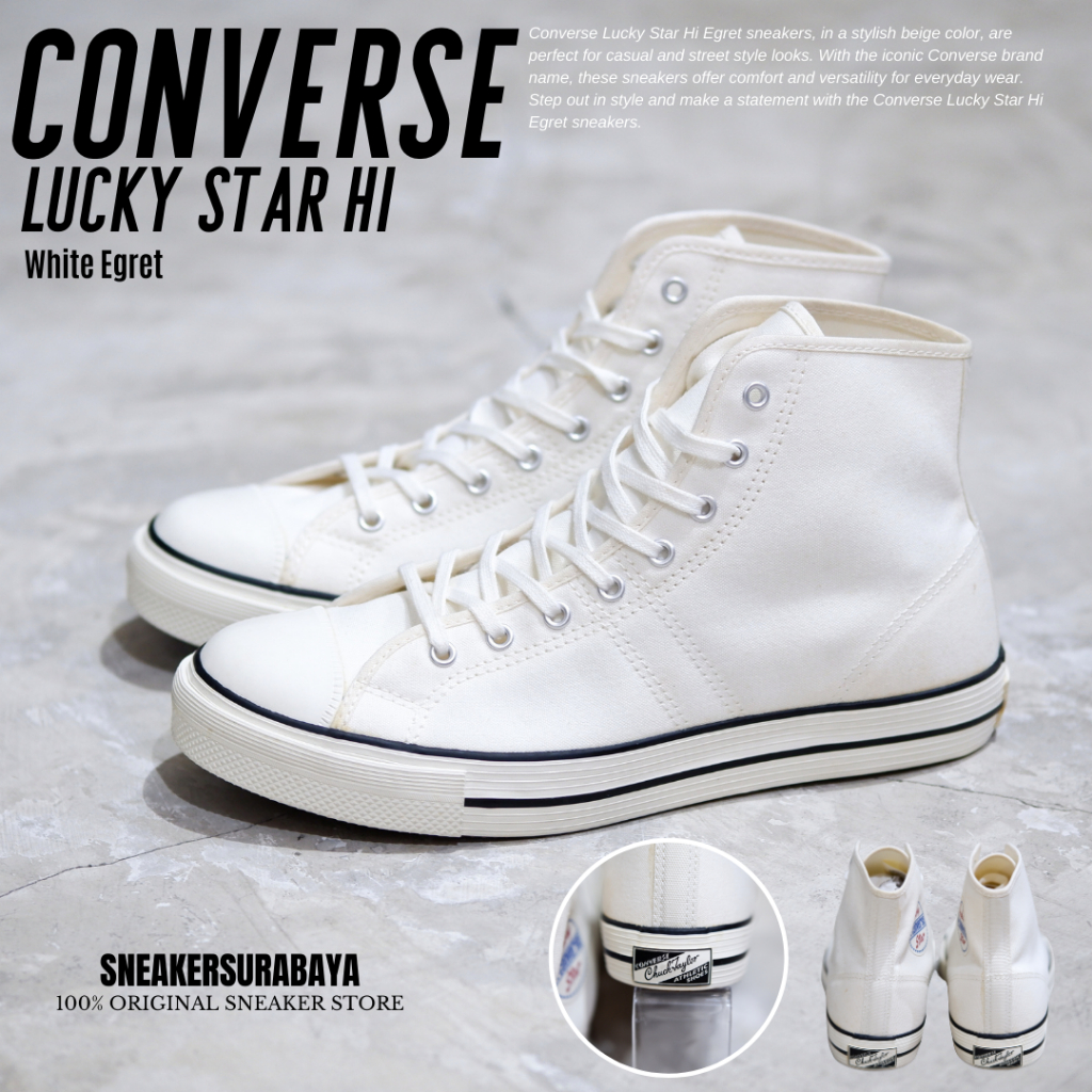 Converse lucky star egret best sale