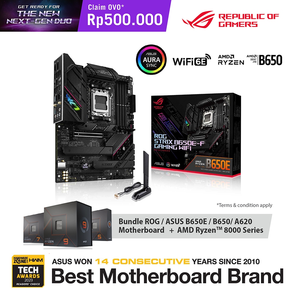 Jual Bundle ASUS ROG STRIX B650E-F GAMING WIFI Ryzen 8000 Series ...