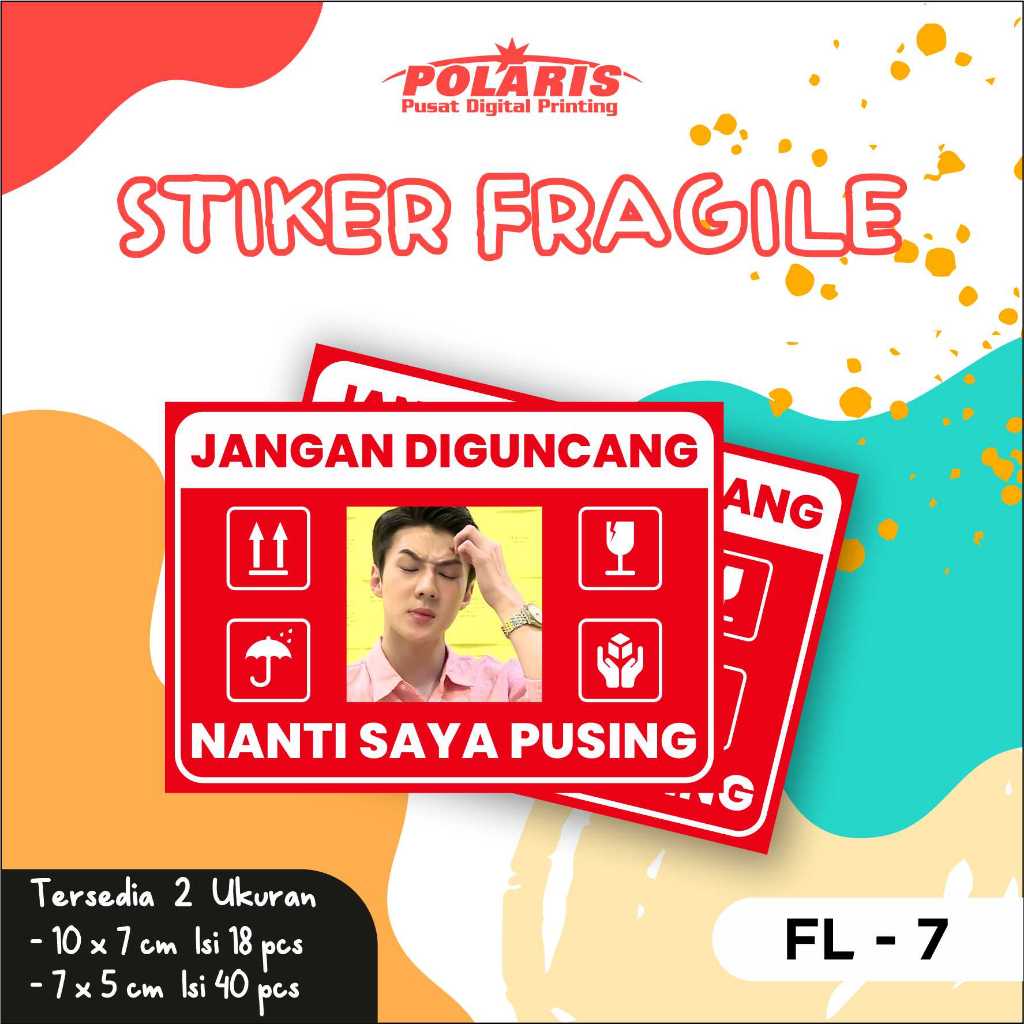 Jual Stiker Fragile / Cute Stiker Fragile / Stiker Fragile Meme High ...