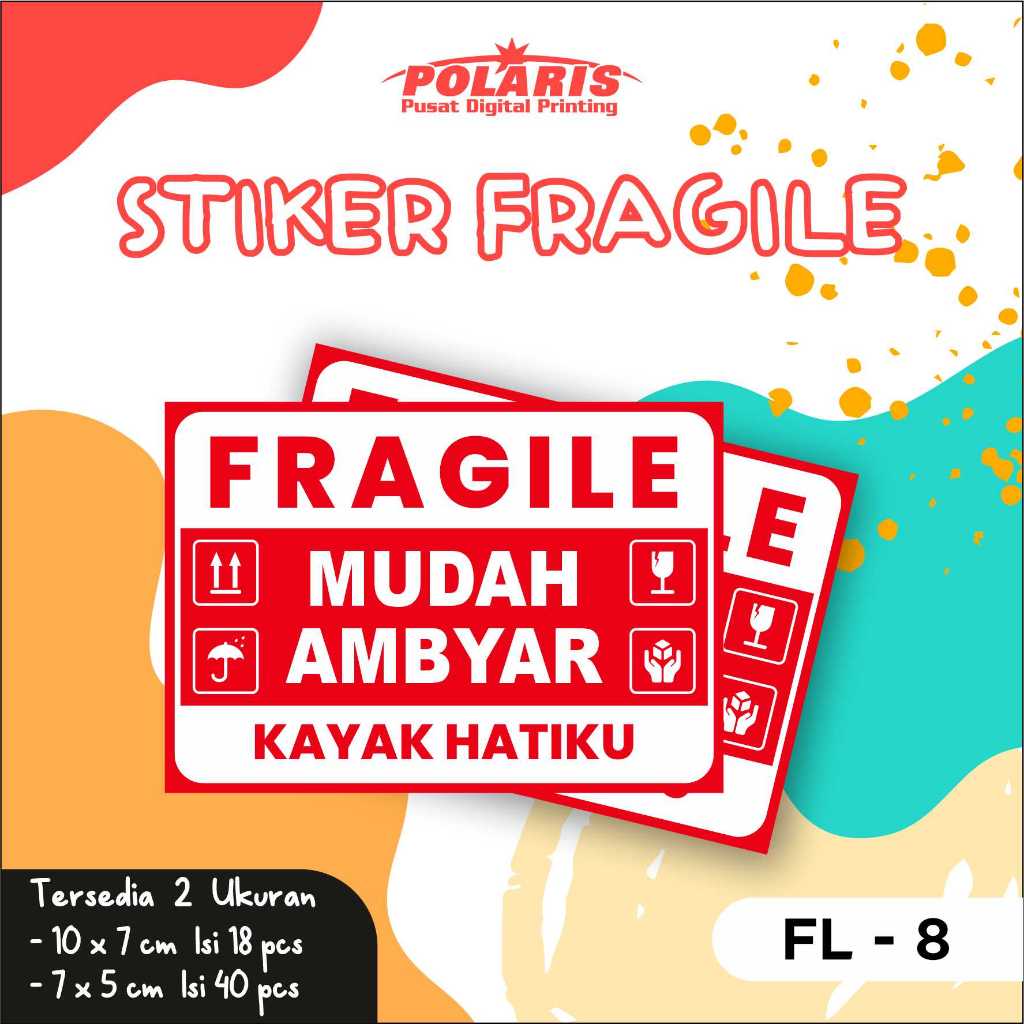 Jual Stiker Fragile / Cute Stiker Fragile / Stiker Fragile Meme High ...