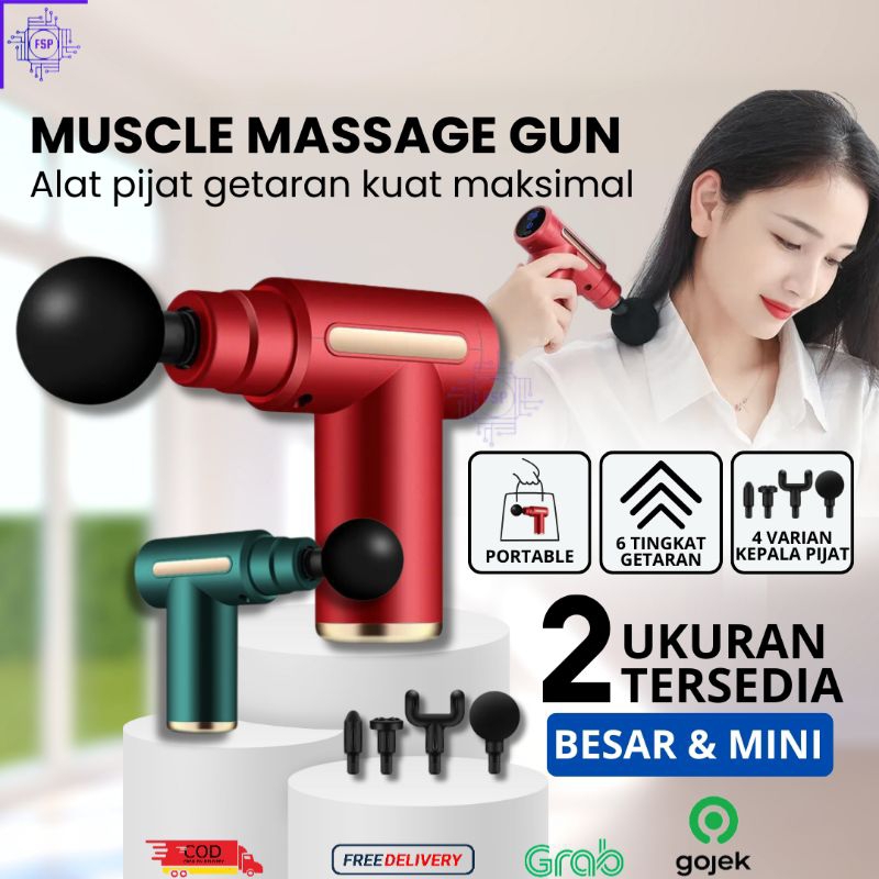 Jual [new 2024] Massage Gun Alat Pijat Getar Terapi Relaksasi Otot