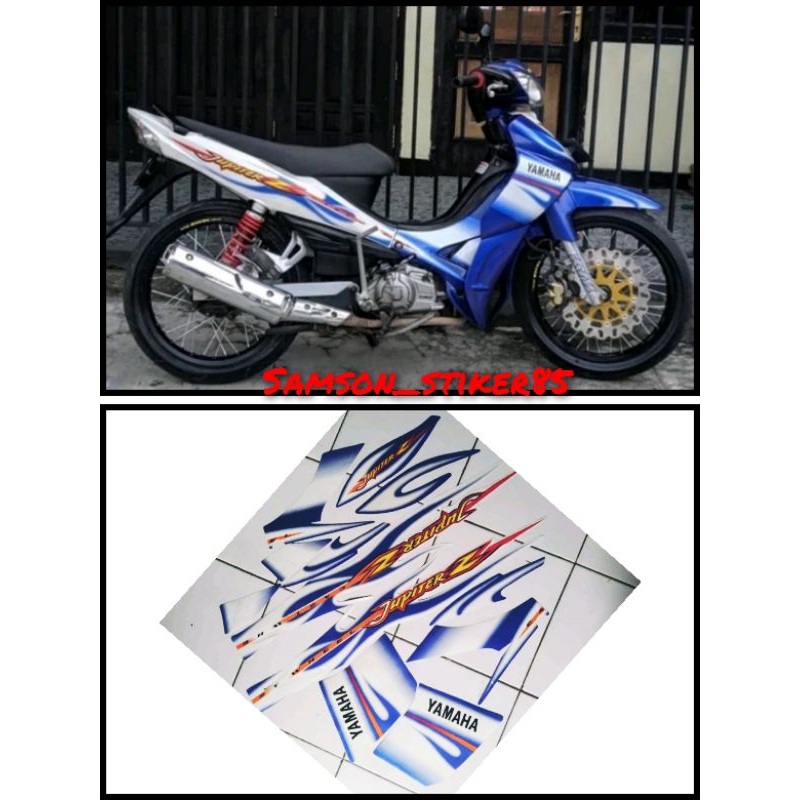 Jual Stiker Striping Motor Yamaha Jupiter Z Cw Caswil Putih Biru