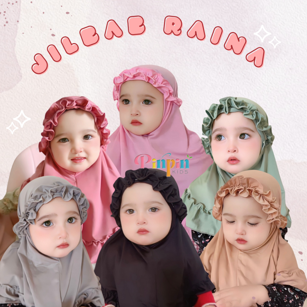 Jual Pinpin Kids - Jilbab Anak Bayi RAINA Kriwil 0-3 TH / Hijab Baby ...