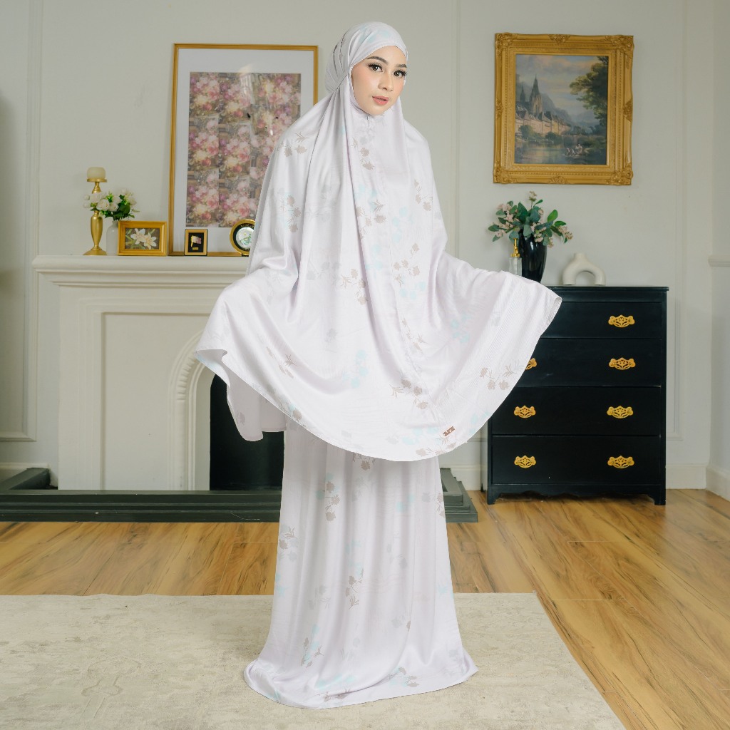 Jual Lozy Hijab Shafira Prayer Set Mukena Rayon Motif In Umroh Haji Shopee Indonesia