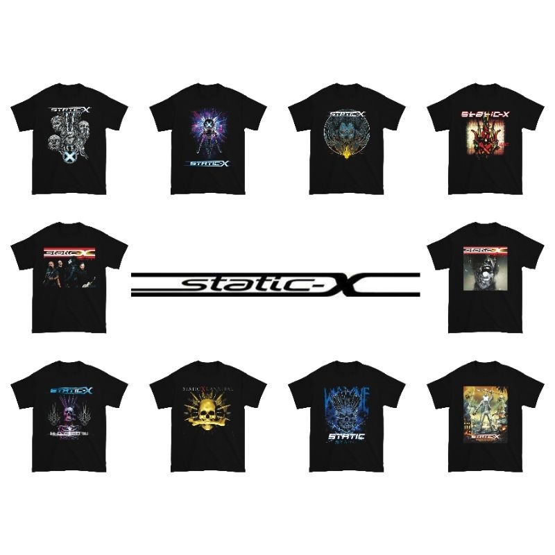 Jual Kaos Static X Band Music Vintage / Baju Static X Band Musik / Kaos