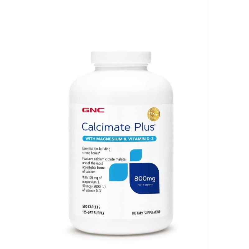 Jual GNC Calcimate Plus 800 mg 500 tablets with Magnesium & Vitamin D3 ...