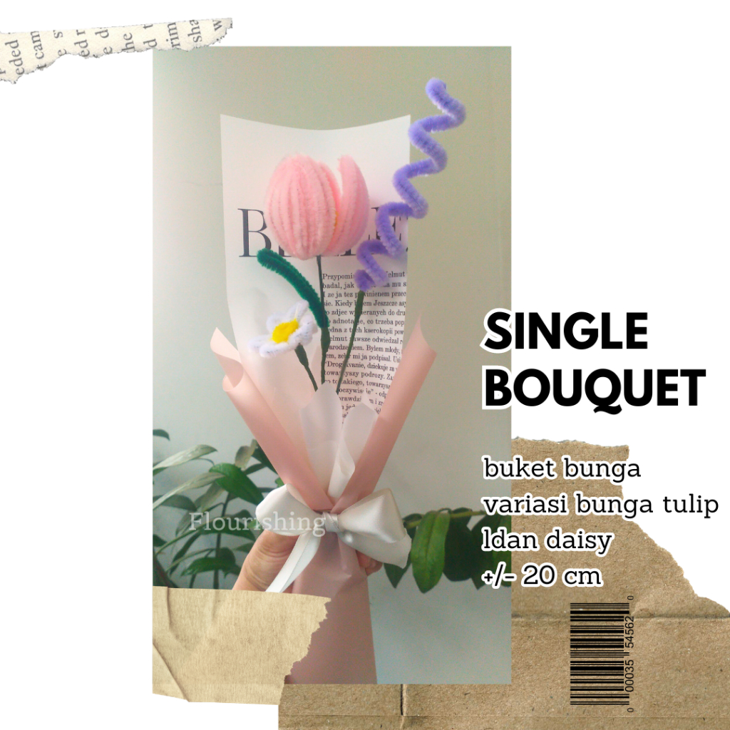 Jual Buket bunga single tulip simple untuk wisuda | Shopee Indonesia
