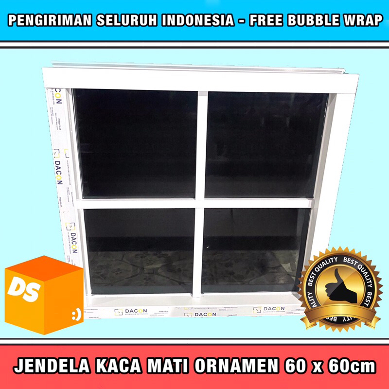 Jual JENDELA KACA MATI ORNAMEN 60 x 60cm ~ 90 x 90cm (ALUMUNIUM WINDOW ...