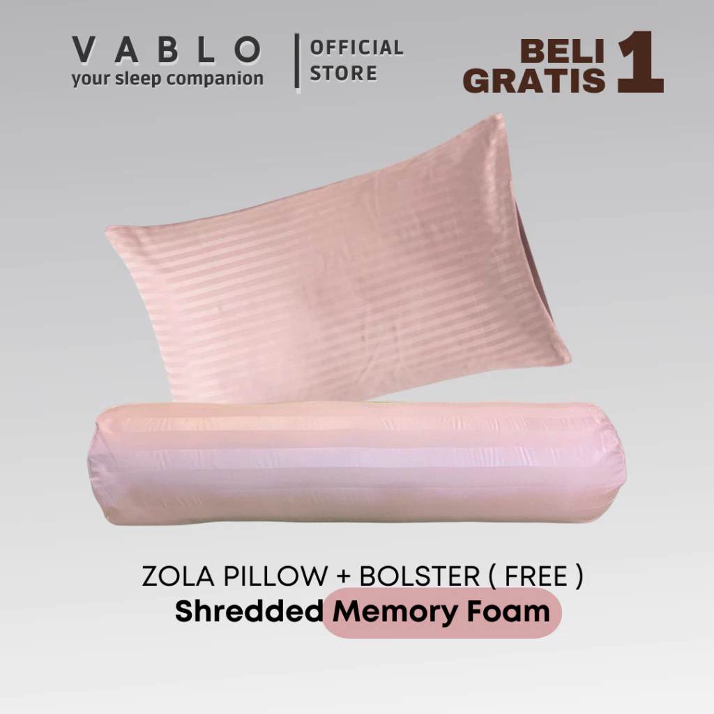 Vablo Zola bantal gratis guling memory foam - buy 1get 1 - microtencel