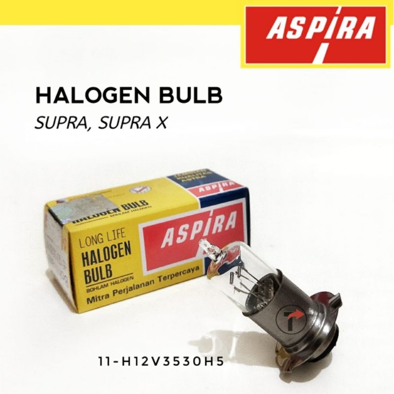 Jual Bohlam lampu depan halogen motor Honda Supra X merk Aspira 11 ...