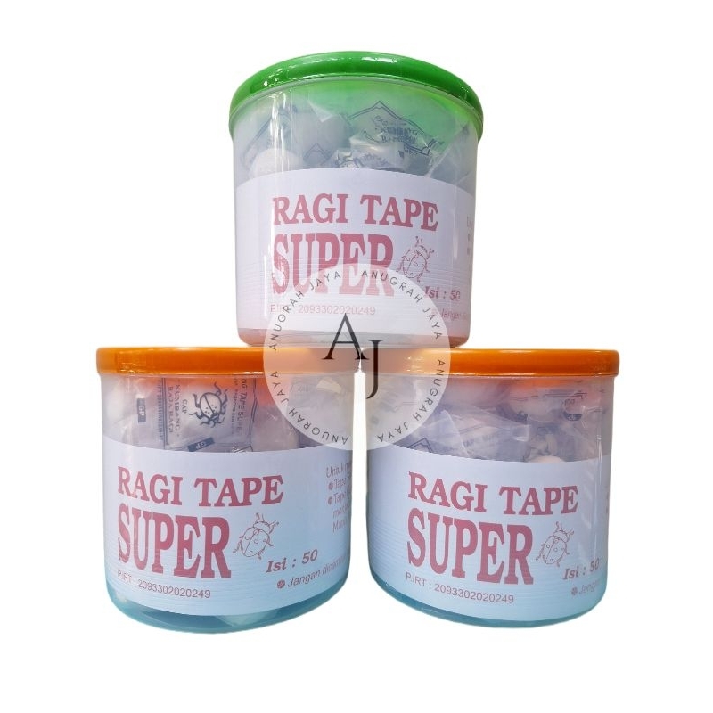 Jual (50biji) Ragi Tape Super Cap Kumbang Tapai Singkong/Ketan/Peuyeum ...