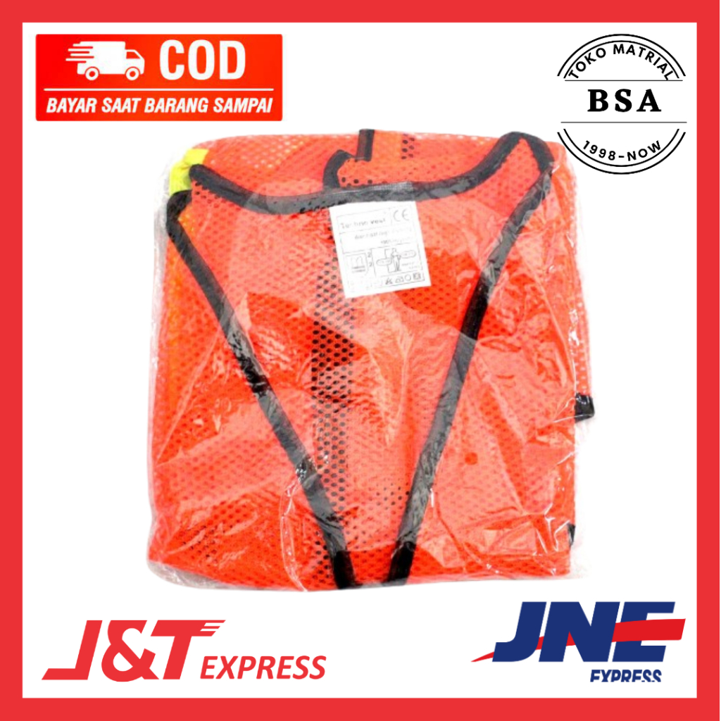 Jual Rompi Jaring V Orange / Rompi Jala Safety Kerja Proyek Oren ...
