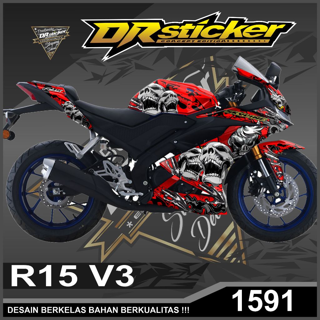 Jual Sticker Decal Motor Yamaha R15 V2 V3 Full Body Premium Quality ...