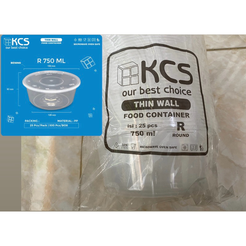 Jual Thinwall Round KCS uk 750ml | Shopee Indonesia