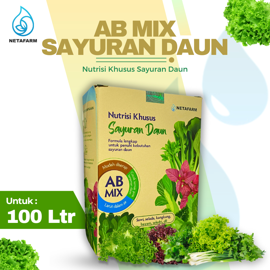 Jual Pupuk AB Mix Sayuran Daun Premium 100 ltr Netafarm 1 pcs