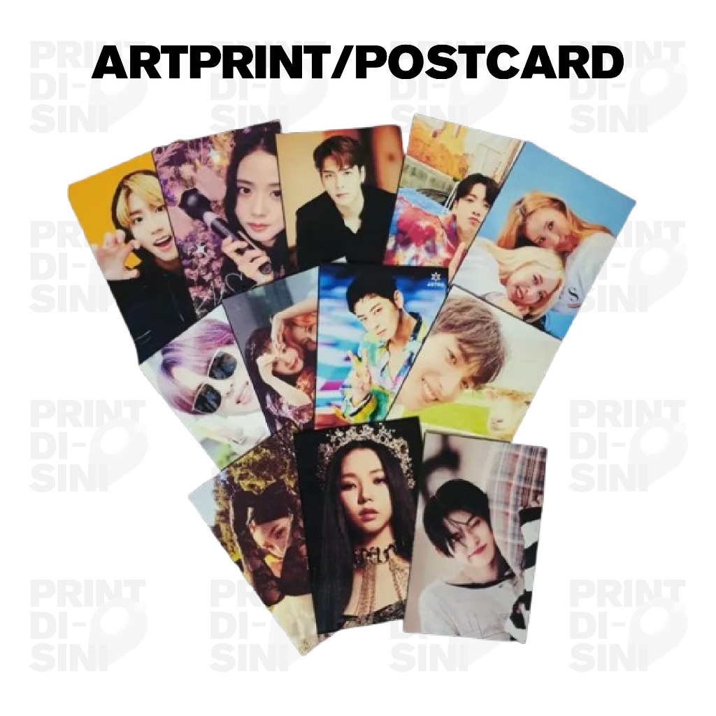 Jual Custom Artprint Postcard Kpop Anime Gegambaran Shopee Indonesia