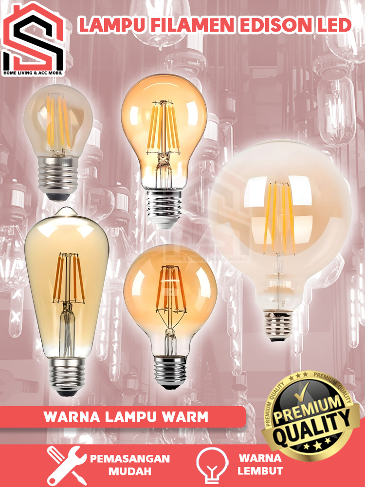 Jual LAMPU FILAMEN LED 4W FILAMEN EDISON / LED BULB / BOHLAM LAMPU LED ...