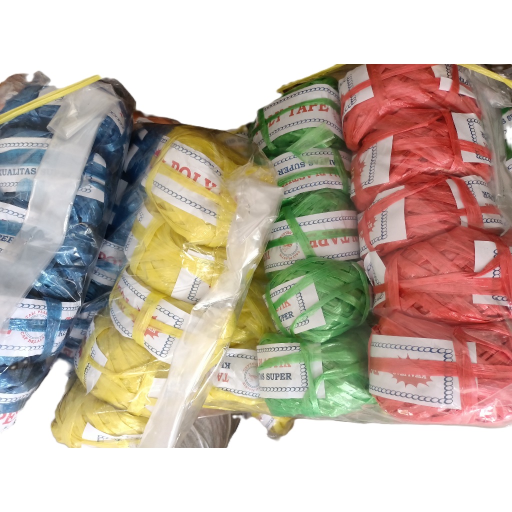 Jual (per ball isi 20bkgs) Tali Rafia kecil aneka warna | Shopee Indonesia