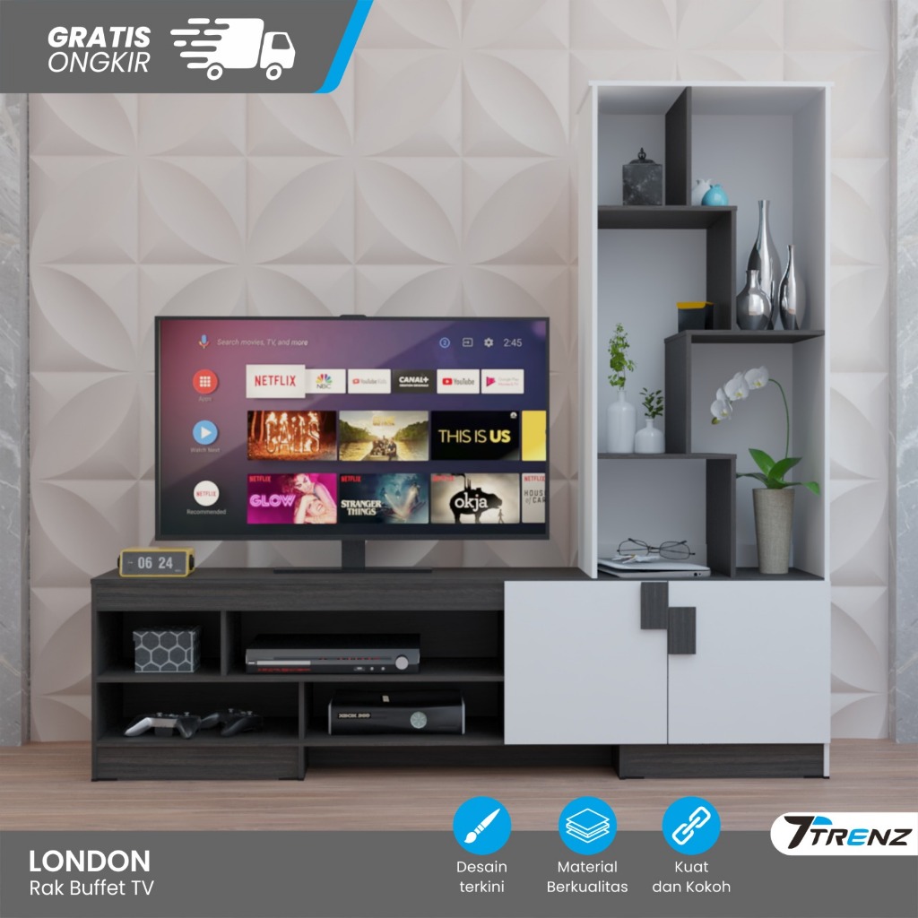 Jual Trenz Furniture - Meja TV Minimalis Modern - Buffet Rak TV Kayu ...